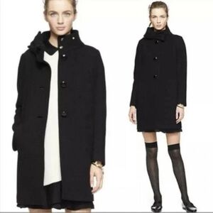 Kate Spade wool high neck, bow peacoat size 0